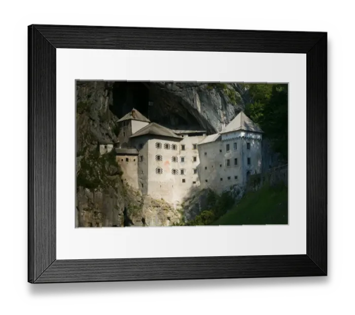 Framed Print : SLOVENIA-NOTRANJSKA-Predjama Castle: 16th century Predjama Castle perched atop
