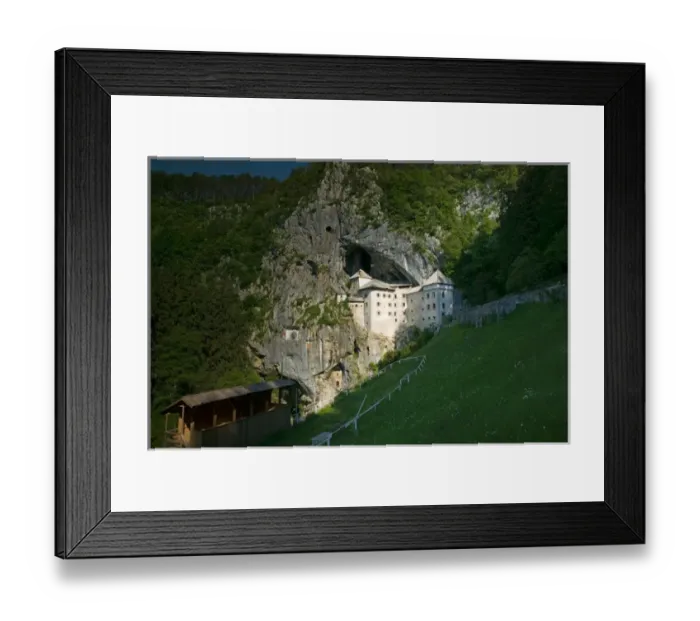 Framed Print : SLOVENIA-NOTRANJSKA-Predjama Castle: 16th century Predjama Castle perched atop