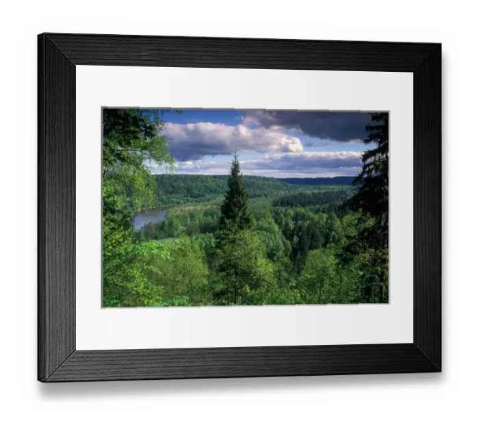 Framed Print : Ancient valley of Gauja River in the Guaja National Park from Painters / Artist s Framed Print : Ancient valley of Gauja River in the Guaja National Park from Painters / Artist s