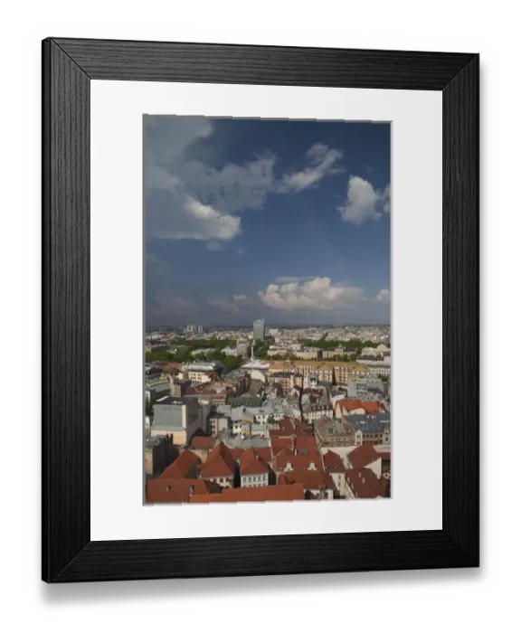 Framed Print : Latvia, Riga, Old Riga, Vecriga, elevated view from St. Peters Lutheran Church Framed Print : Latvia, Riga, Old Riga, Vecriga, elevated view from St. Peters Lutheran Church