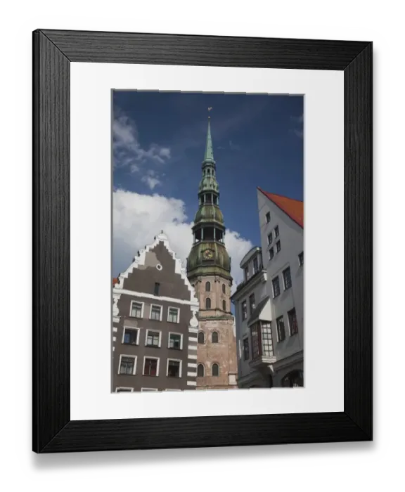 Framed Print : Latvia, Riga, Old Riga, Vecriga, St. Peters Lutheran Church Framed Print : Latvia, Riga, Old Riga, Vecriga, St. Peters Lutheran Church