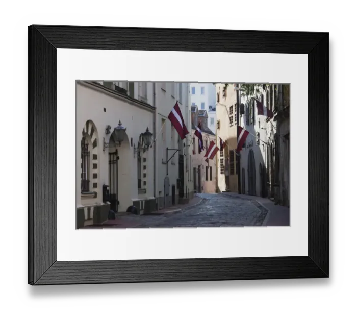 Framed Print : Latvia, Riga, Old Riga, Vecriga, Pietavas Iela Street Framed Print : Latvia, Riga, Old Riga, Vecriga, Pietavas Iela Street