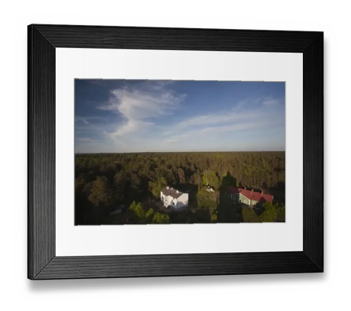 Framed Print : Latvia, Western Latvia, Kurzeme Region, Ovisi, Ovisi Lighthouse, view from the lighthouse