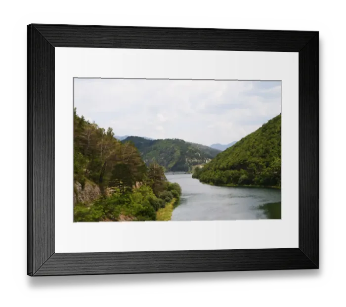 Framed Print : View of the river Trebisnjica in a steep valley near Trebinje. Trebinje. Republika Srpska