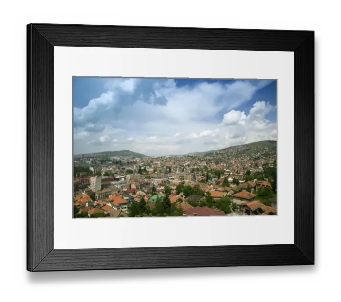 Framed Print : BOSNIA & HERCEGOVINA, Sarajevo. National Library Overview from the South Side Framed Print : BOSNIA & HERCEGOVINA, Sarajevo. National Library Overview from the South Side
