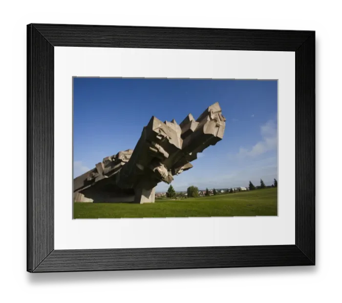 Framed Print : Lithuania, Central Lithuania, Kaunas, Ninth Fort Monument, memorial to Nazi concentration