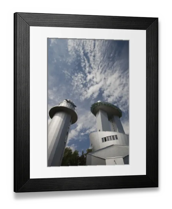 Framed Print : Lithuania, Eastern Lithuania, Moletai, Lithuanian Ethnocosmology Museum buildings