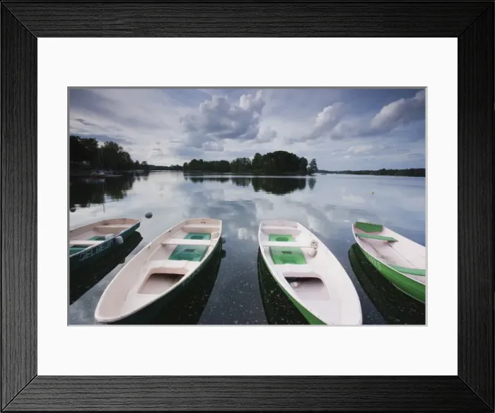 Framed Print : Lithuania, Trakai, Trakai Historical National Park, Lake Galve, boats Framed Print : Lithuania, Trakai, Trakai Historical National Park, Lake Galve, boats