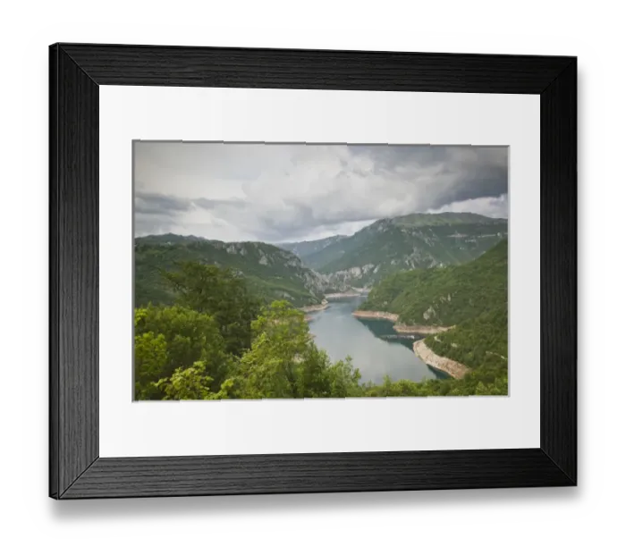 Framed Print : MONTENEGRO, Durmitor National Park. View of Lake Pivsko