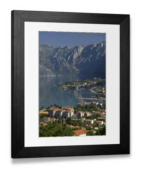 Framed Print : MONTENEGRO, Kotor. Bay of Kotor  /  Southern Europes Deepest Fjord  /  Town View
