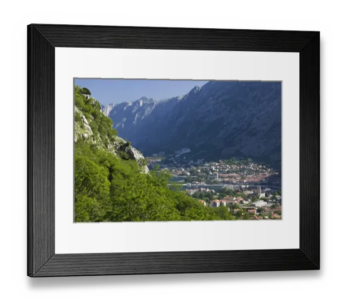 Framed Print : MONTENEGRO, Kotor. Bay of Kotor / Southern Europes Deepest Fjord / Town View Framed Print : MONTENEGRO, Kotor. Bay of Kotor / Southern Europes Deepest Fjord / Town View