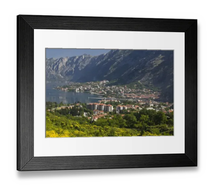 Framed Print : MONTENEGRO, Kotor. Bay of Kotor / Southern Europes Deepest Fjord / Town View Framed Print : MONTENEGRO, Kotor. Bay of Kotor / Southern Europes Deepest Fjord / Town View