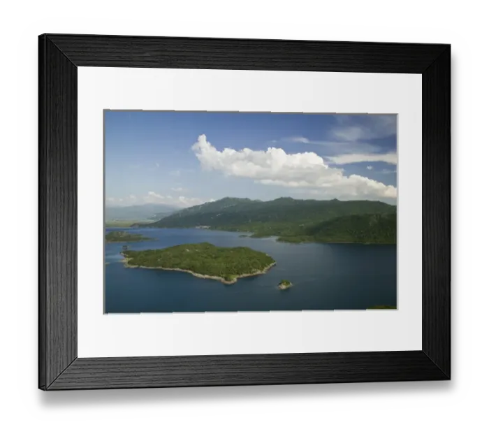 Framed Print : MONTENEGRO, Niksic Area. View of Lake Slansko