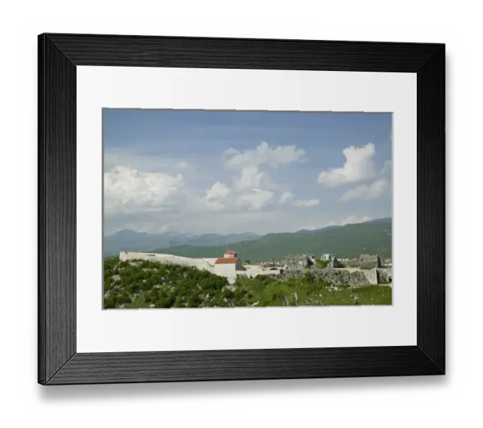 Framed Print : MONTENEGRO, Niksic. Niksic Fort in the Zeta River Valley