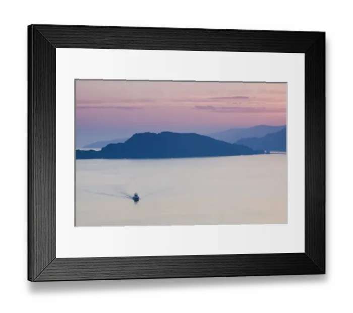 Framed Print : MONTENEGRO, Sveti Stefan. Yacht near Sveti Stefan Island / Sunset Framed Print : MONTENEGRO, Sveti Stefan. Yacht near Sveti Stefan Island / Sunset