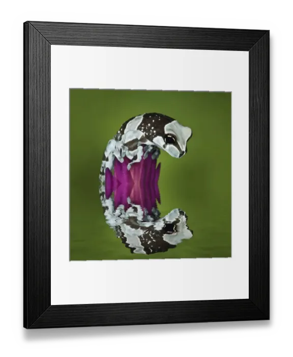 Framed Print : Milk Frog and reflection, Trachycephalus resinifictrix