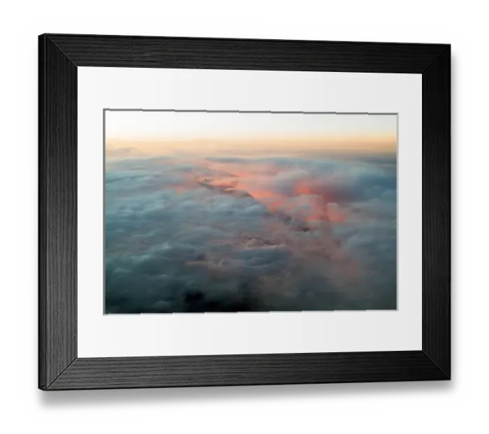 Framed Print : Aerial view of above-the-clouds