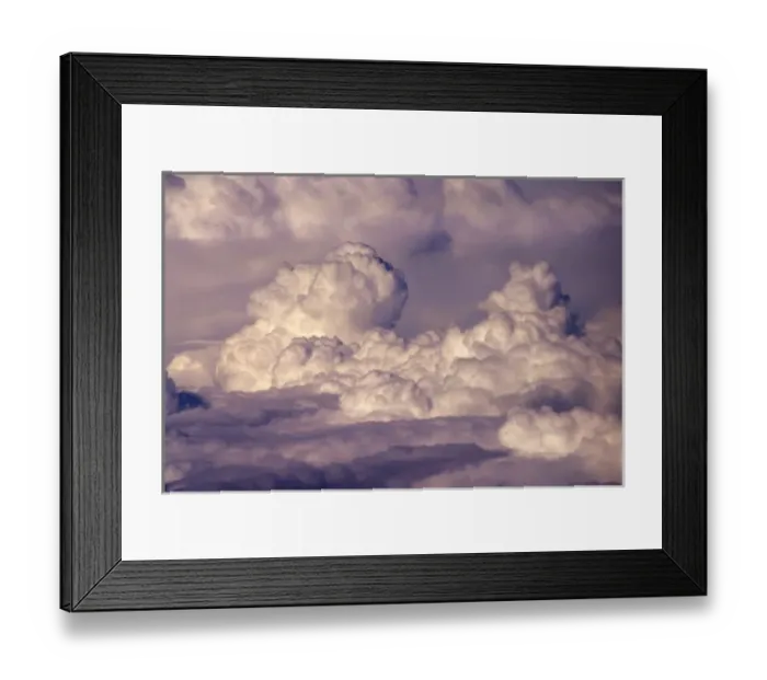 Framed Print : Aerial view as thunderheads build, threatening those below with a stormy night Framed Print : Aerial view as thunderheads build, threatening those below with a stormy night