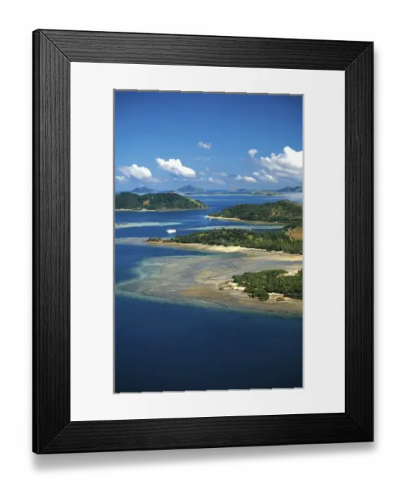 Framed Print : Malolo Island, Mamanuca Island Group, - aerial