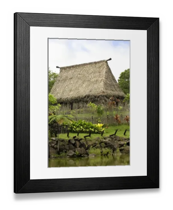 Framed Print : Traditional meeting house, Viti Levu, Fiji Framed Print : Traditional meeting house, Viti Levu, Fiji