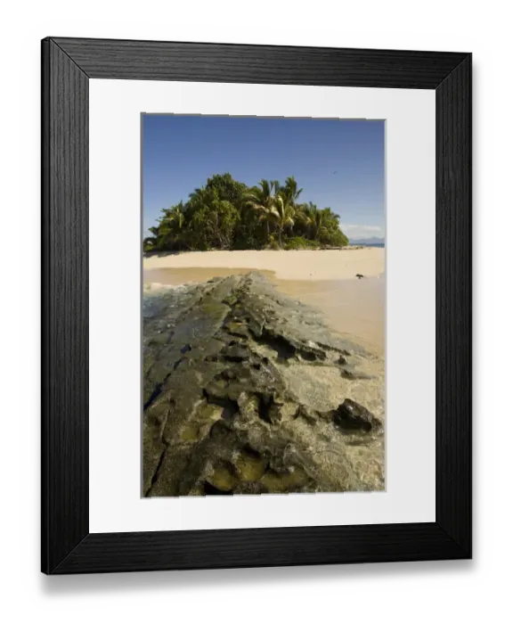 Framed Print : Beautiful tropical island (Storm Island) near Beqa Lagoon, Beqa Island, Fiji