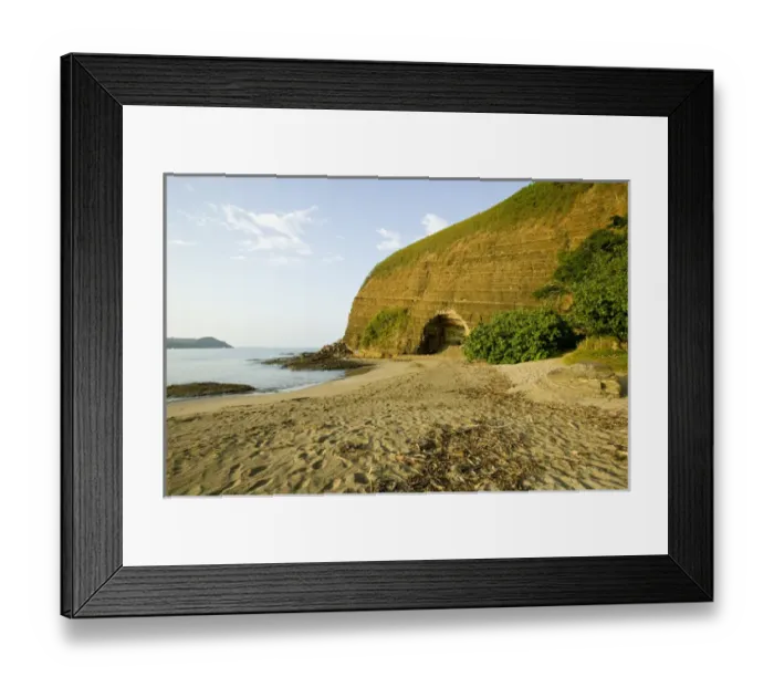 Framed Print : NEW CALEDONIA, Central Grande Terre Island, Bourail. La Roche Percee (pierced rock)