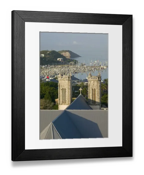 Framed Print : NEW CALEDONIA, Grande Terre Island, Noumea. Port Moselle and Cathedrale St. Joseph Framed Print : NEW CALEDONIA, Grande Terre Island, Noumea. Port Moselle and Cathedrale St. Joseph