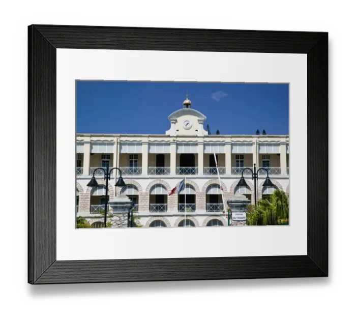 Framed Print : NEW CALEDONIA, Grande Terre Island, Noumea. Place Bir Hakeim, French Army HQ
