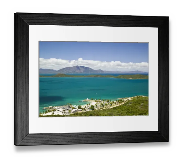Framed Print : NEW CALEDONIA, Grande Terre Island, Noumea. View of Baie Ste Marie from Ouen Toro Hill (el