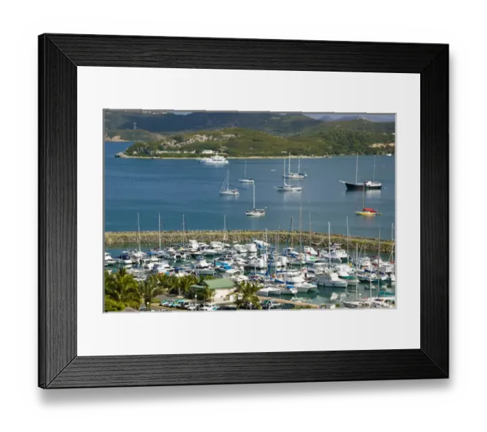 Framed Print : NEW CALEDONIA, Grande Terre Island, Noumea. Yacht marina at Baie de l Orphelinat