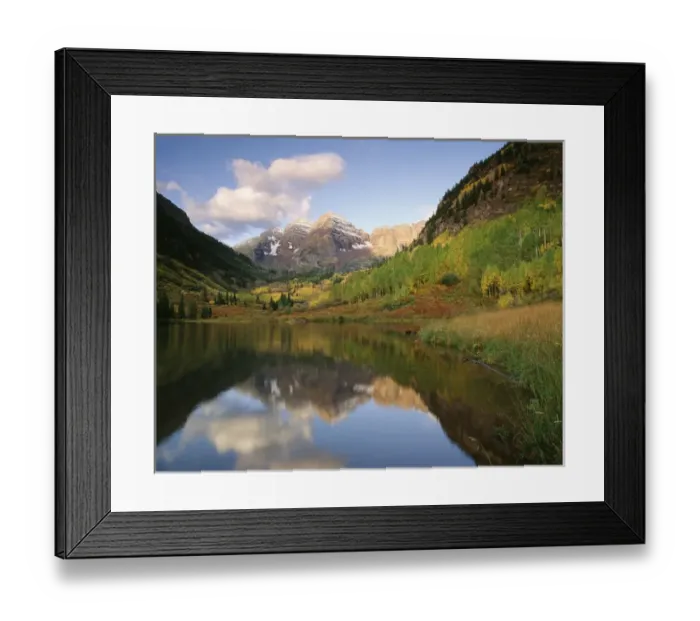 Framed Print : USA, Colorado, White River National Forest, Autumn reflection of Maroon Bells reflected Framed Print : USA, Colorado, White River National Forest, Autumn reflection of Maroon Bells reflected