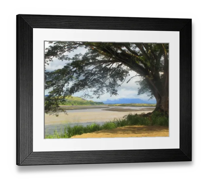 Framed Print : Markham River and Owen Stanley Mountain Range Framed Print : Markham River and Owen Stanley Mountain Range