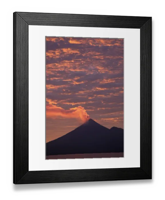 Framed Print : Papua New Guinea, West New Britain, Ulauan (Father s) Volcano at sunrise