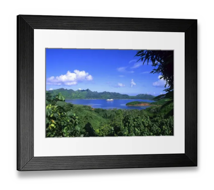 Framed Print : Cruiseship in Huahine Tahiti French Polynesia Framed Print : Cruiseship in Huahine Tahiti French Polynesia