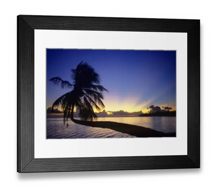 Framed Print : Sunset from Matira Beach on the island of Bora Bora, Society Islands, French Polynesia Framed Print : Sunset from Matira Beach on the island of Bora Bora, Society Islands, French Polynesia
