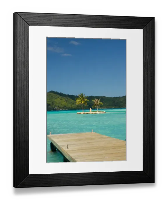Framed Print : Water transport to Bora Bora Nui Resort & Spa, Bora Bora, Society Islands, French Framed Print : Water transport to Bora Bora Nui Resort & Spa, Bora Bora, Society Islands, French
