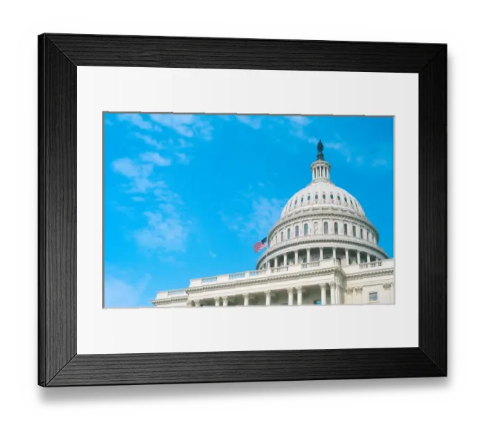 Framed Print : The United States capitol building in Washington, D. C Framed Print : The United States capitol building in Washington, D. C