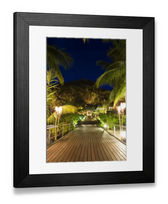 Framed Print : PR Entrance to main lodge at Bora Bora Nui Resort Framed Print : PR Entrance to main lodge at Bora Bora Nui Resort