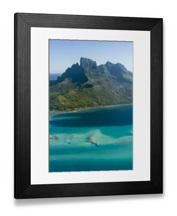 Framed Print : Aerial of Bora Bora in the Society Islands, French Polynesia Framed Print : Aerial of Bora Bora in the Society Islands, French Polynesia