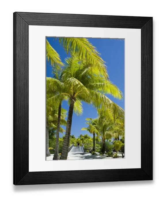 Framed Print : Scenics and grounds of beautiful resort in Bora Bora