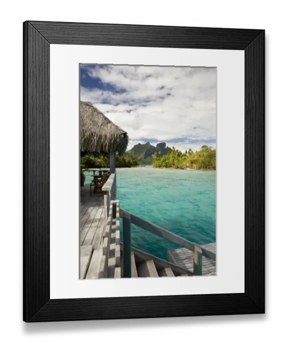 Framed Print : Royale honeymoon over-the-water suite at Bora Bora Nui Resort. PR