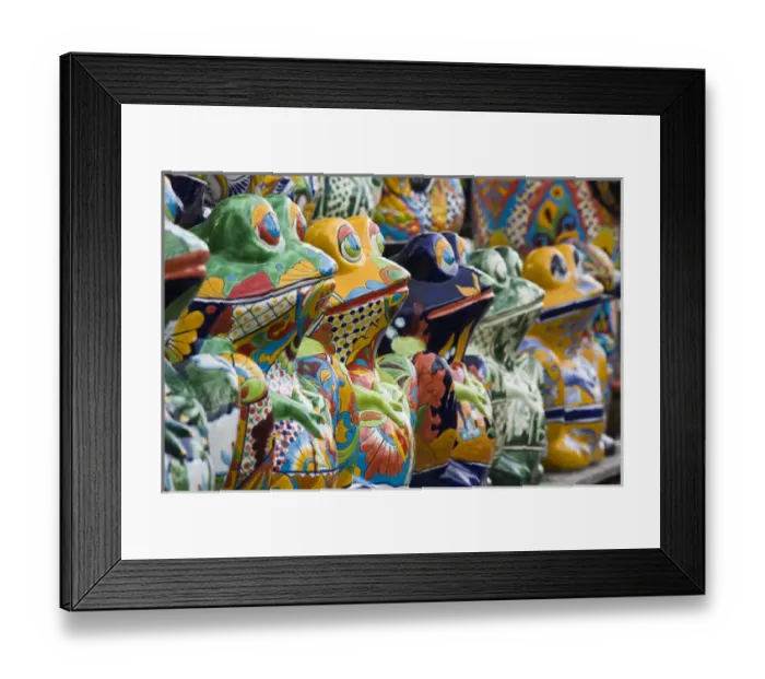 Framed Print : USA, Florida. Ceramic frog statuary for sale at a nursery Framed Print : USA, Florida. Ceramic frog statuary for sale at a nursery