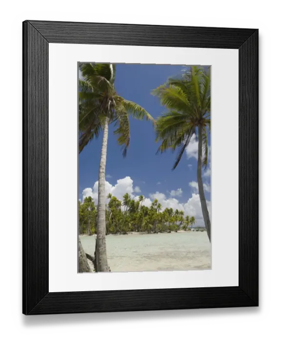 Framed Print : Blue Lagoon, Rangiroa, Tuamotu Archipelago, French Polynesia
