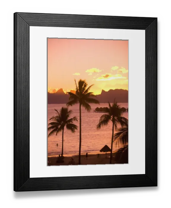 Framed Print : Sunset over Moorea from Sofitel Maeva Beach Resort, near Papeete, Tahiti Nui, Society Islands Framed Print : Sunset over Moorea from Sofitel Maeva Beach Resort, near Papeete, Tahiti Nui, Society Islands