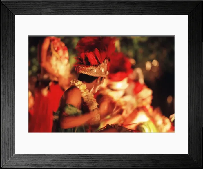 Framed Print : FRENCH POLYNESIA-Moorea: Polynesian Dance Troupe
