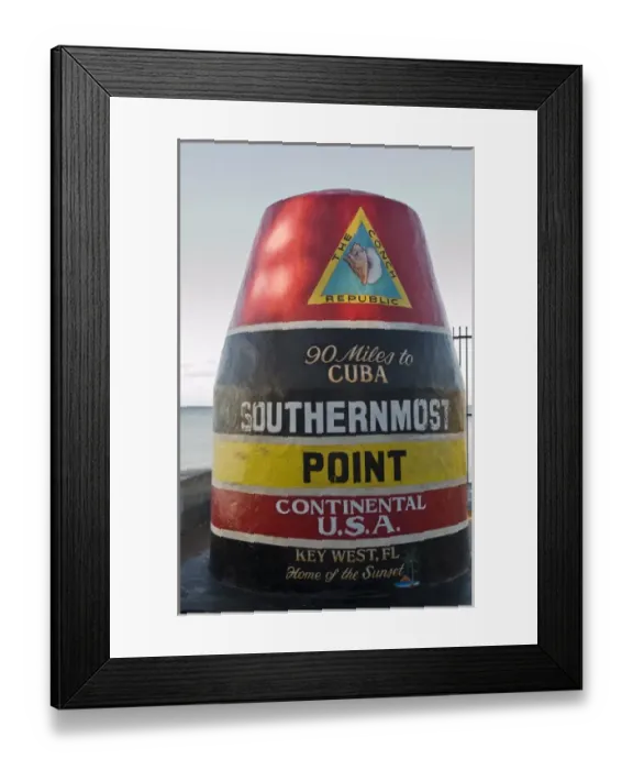Framed Print : North America, USA, Florida, Key West. Southernmost point in the continental US