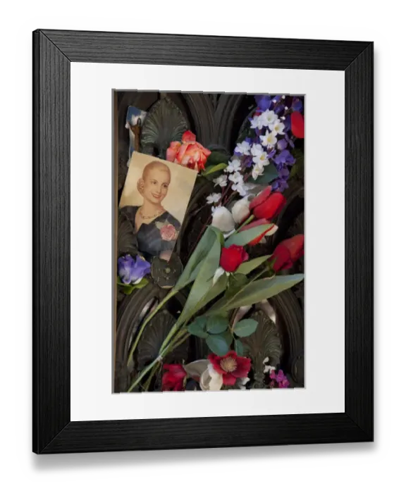 Framed Print : Argentina, Capital city of Buenos Aires. Recoleta Cemetery, memorial marker for Framed Print : Argentina, Capital city of Buenos Aires. Recoleta Cemetery, memorial marker for