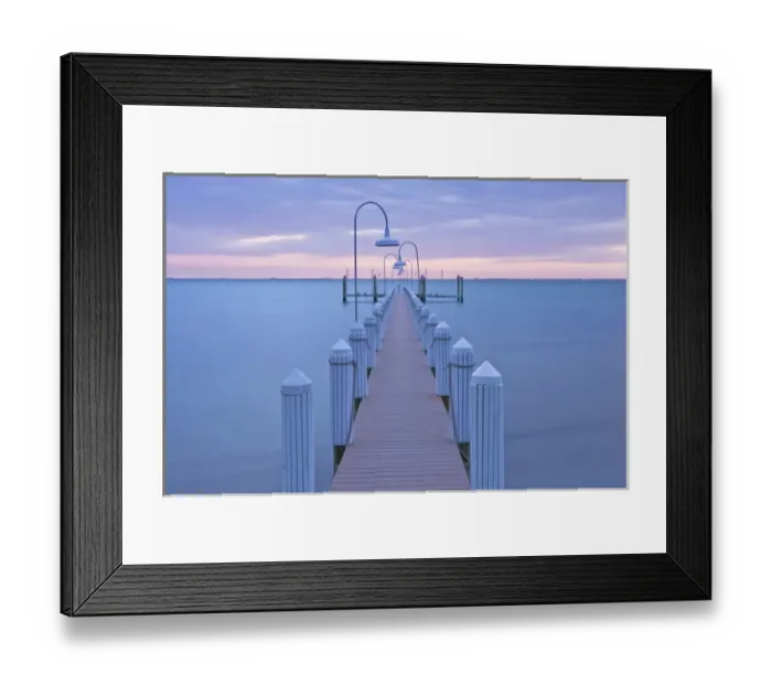 Framed Print : USA, FL, Captiva, Private Dock at Dawn Framed Print : USA, FL, Captiva, Private Dock at Dawn