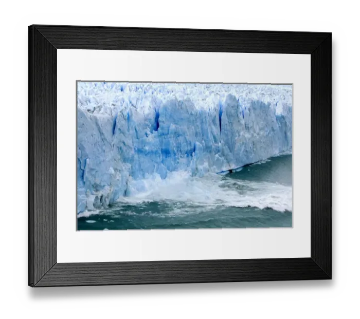 Framed Print : Ice breaking off the face of the Perito Moreno Glacier located in the Los Glaciares Framed Print : Ice breaking off the face of the Perito Moreno Glacier located in the Los Glaciares