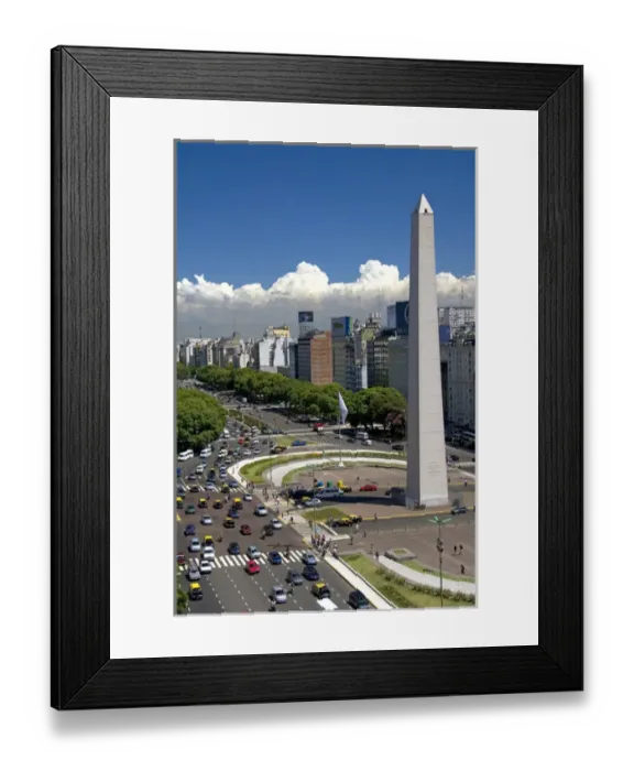Framed Print : The Obelisk at the Plaza de la Republica in Buenos Aires, Argentina Framed Print : The Obelisk at the Plaza de la Republica in Buenos Aires, Argentina